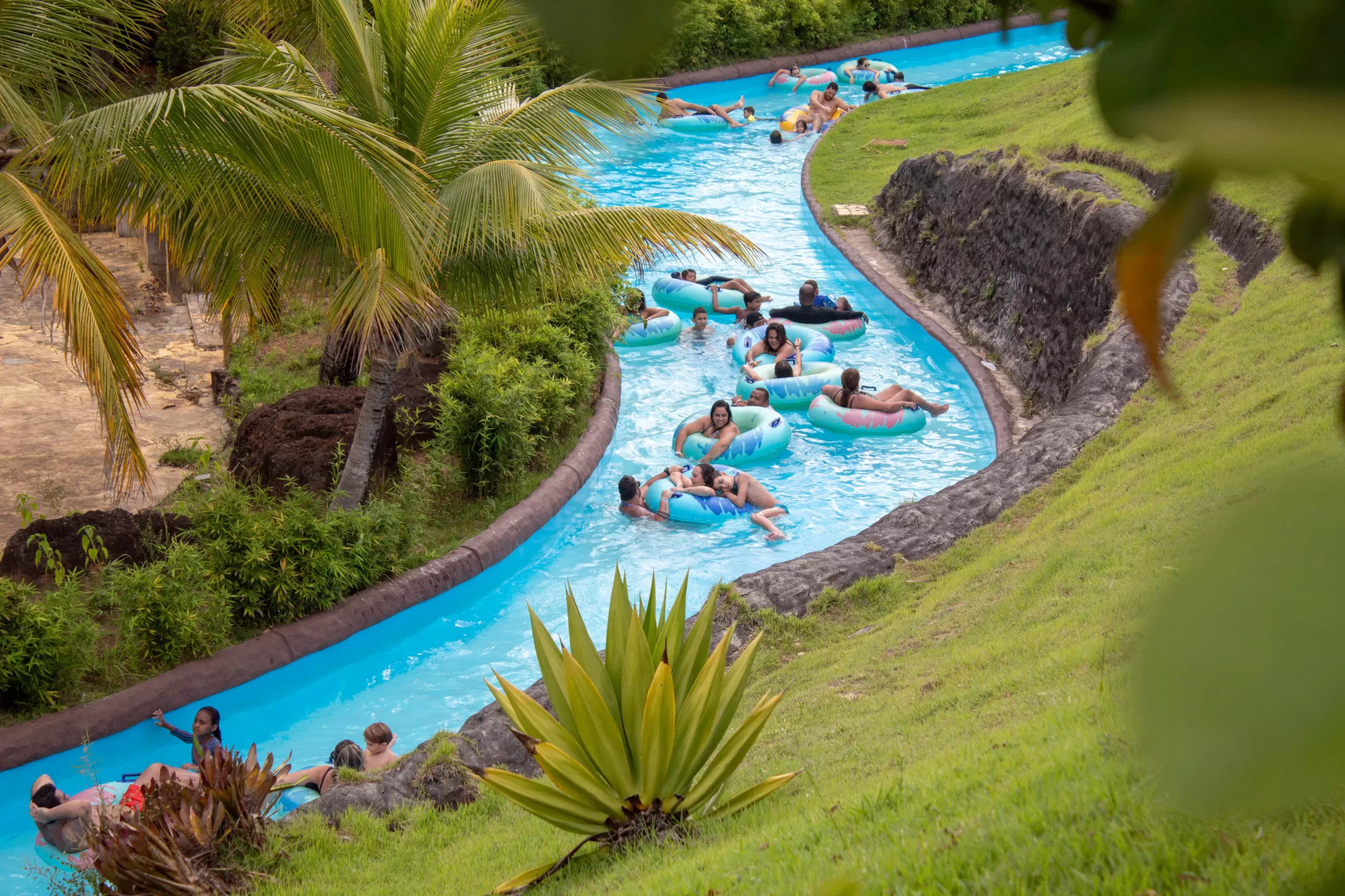 Atração Rio Lento do Parque Aquático de Diversão do Acquamania em Guarapari - ES